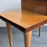 Pair of vintage 1960s asymmetrical bedside tables