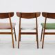 1960s Set of Three Danish Teak Chairs, Restored