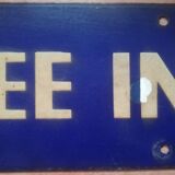 Enamelled steel plate old SNCF 1960