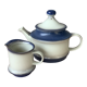 Teapot Goebel country Auvergne - Oeslauer Manufaktur and milk jug