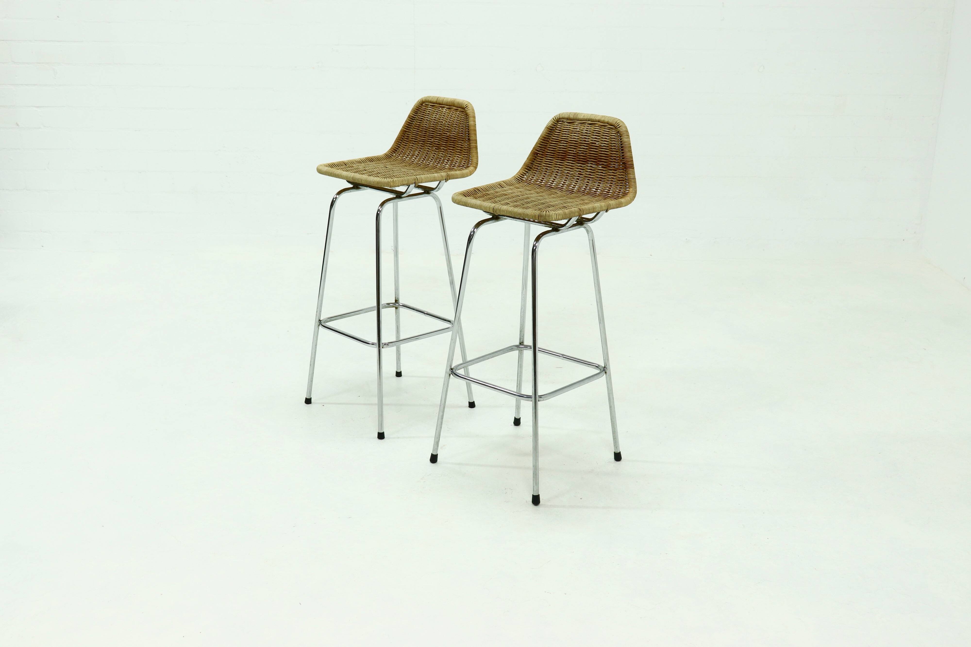 Set of 2 bar stools designed by Dirk van Sliedregt for Rohe Noordwolde 1960