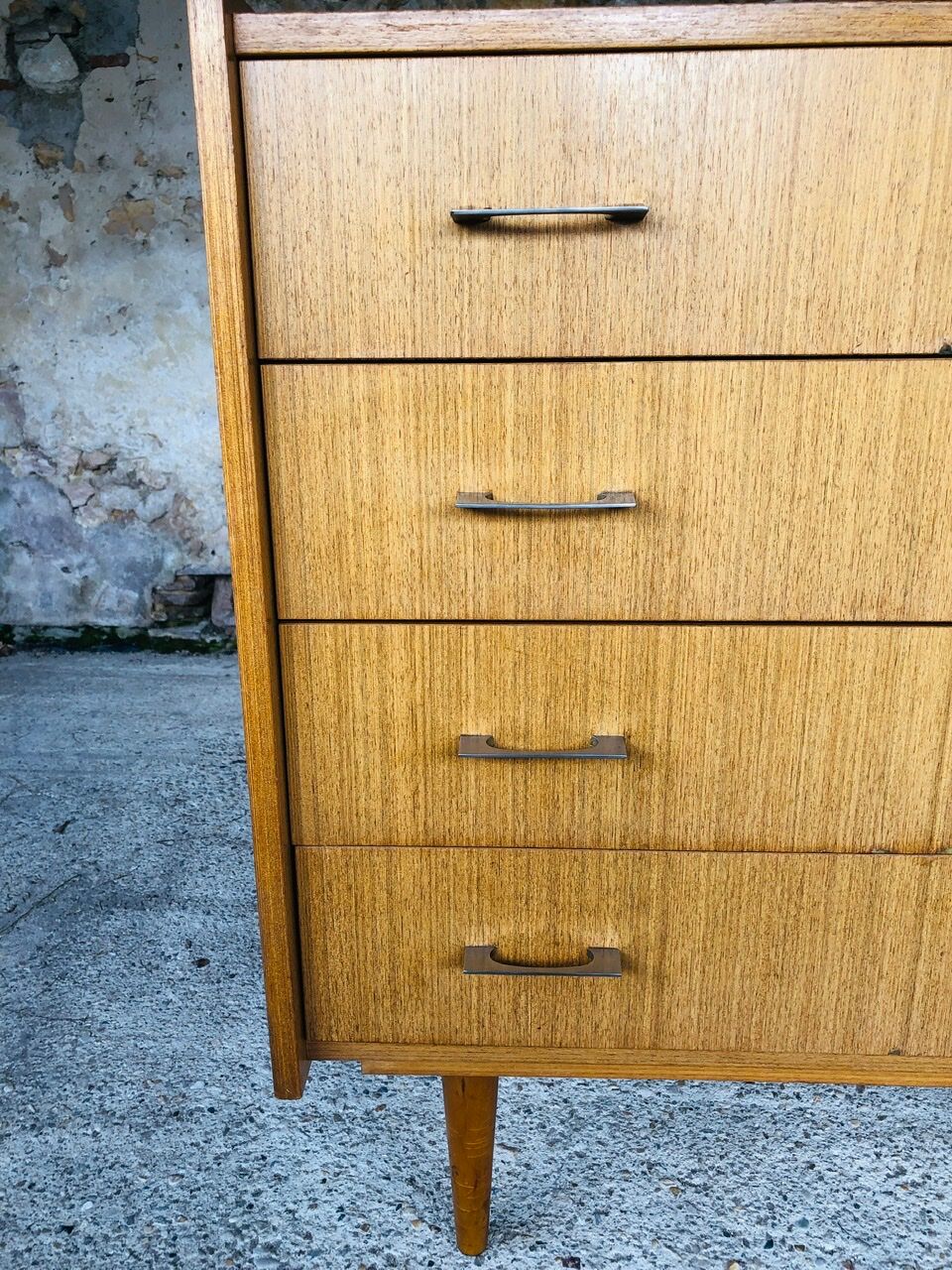 Vintage 4-drawer dresser by Capelle 70s