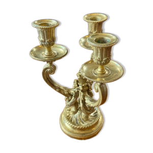 bougeoir en bronze doré