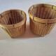 set of 2 flower pot covers made of new vintage bamboo rattan