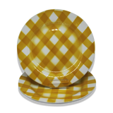 Duo of Scots yellow Digoin dessert plates