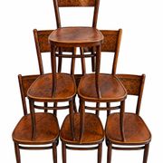 6 antique chairs Jacob & Josef Kohn – Vienna – Decorated bent wood – Style