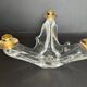 SCHNEIDER 3-branched crystal candlestick
