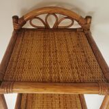 Furniture shelf vintage rattan and bamboo
