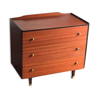 Retro drawers and with a neat black trim and gold knobs