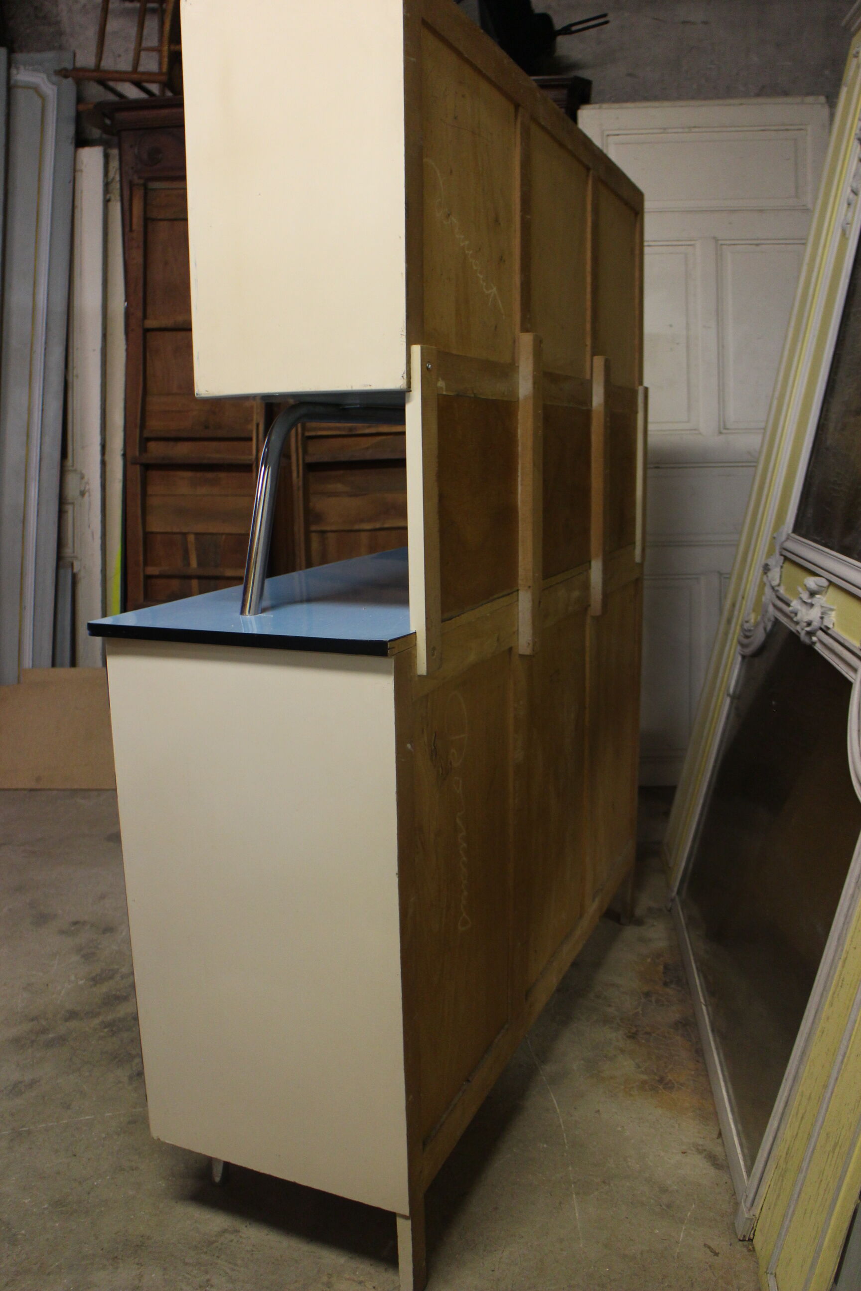 Vintage blue formica buffet