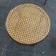 Stool Bistro, caned in varnished wood and former strapping