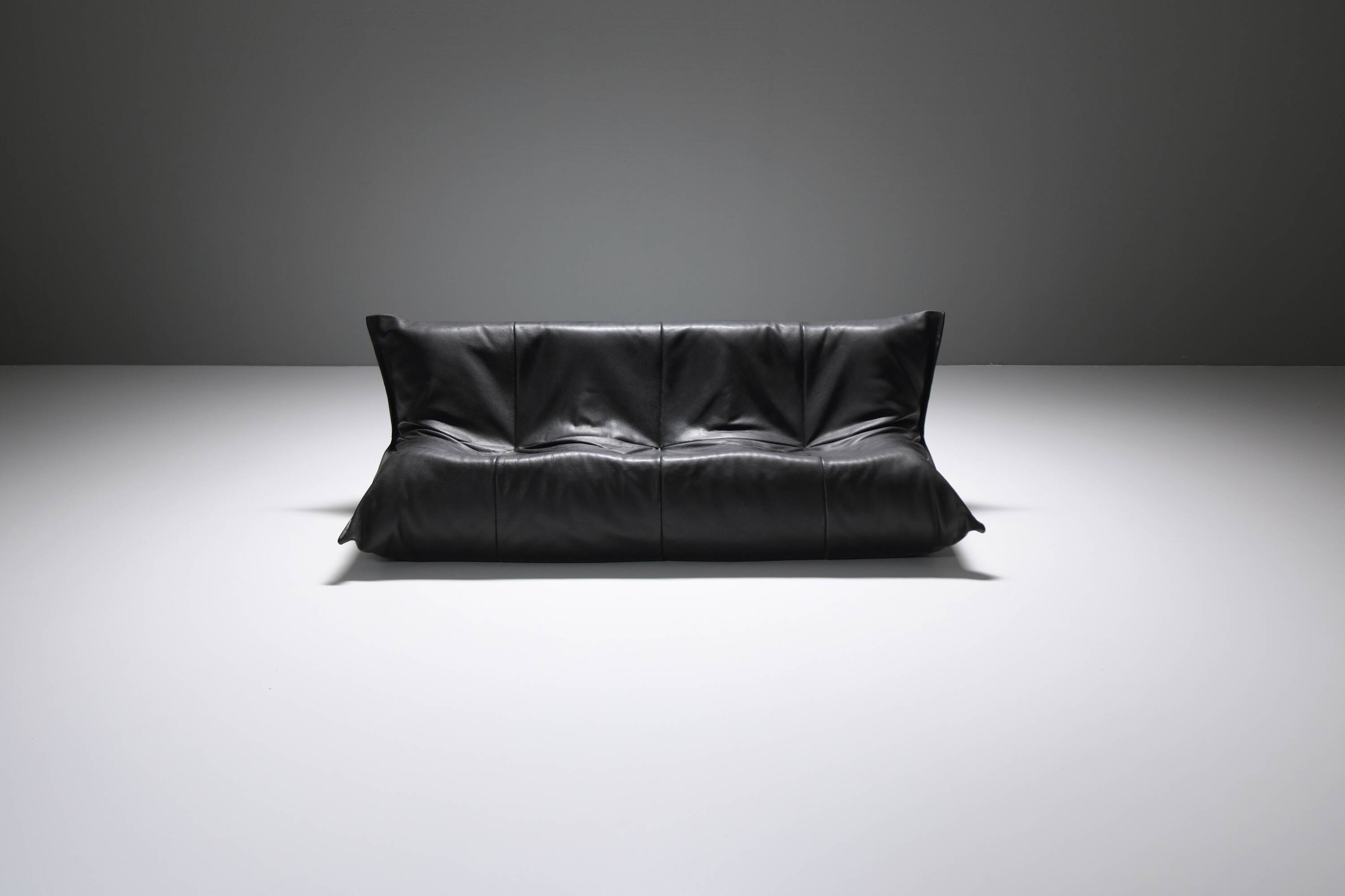 Exceptional YOKO lounge sofa in original leather by Michel Ducaroy - Ligne Roset