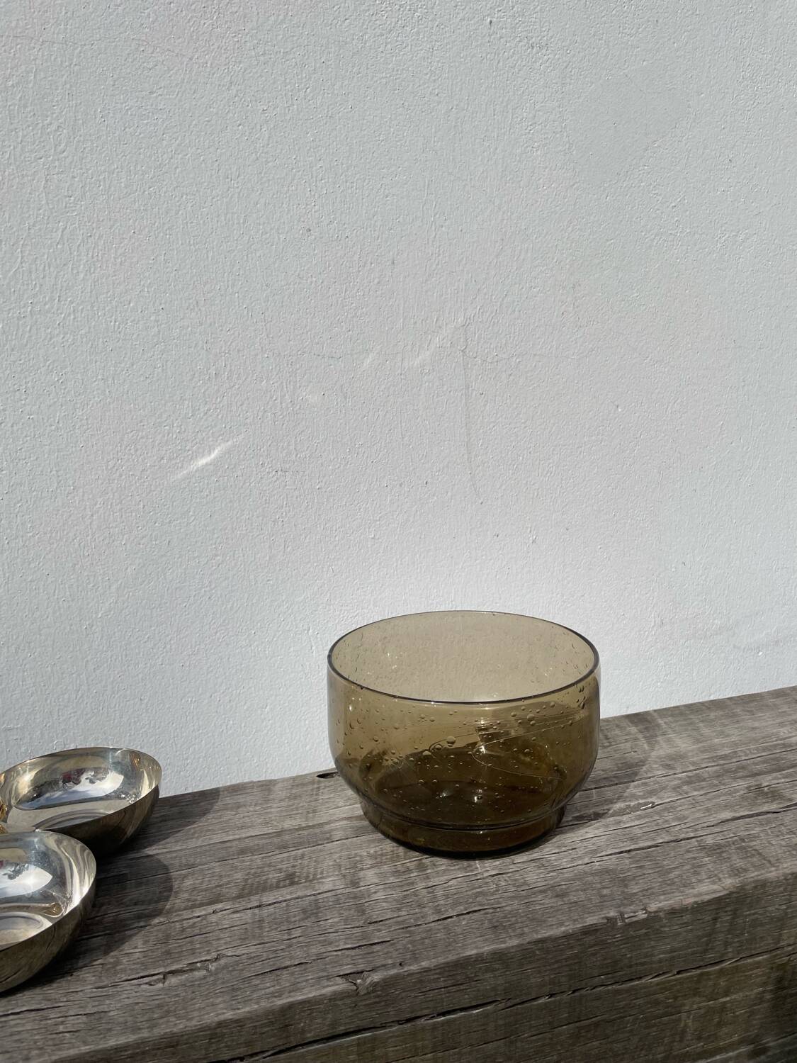 Saladier en verre soufflé style Biot