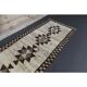 1970s Vintage Turkish Oushak Diamond Wool Runner 83x343