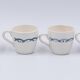 6 cups and under coffee cups Digoin Sarreguemines décor Cannes