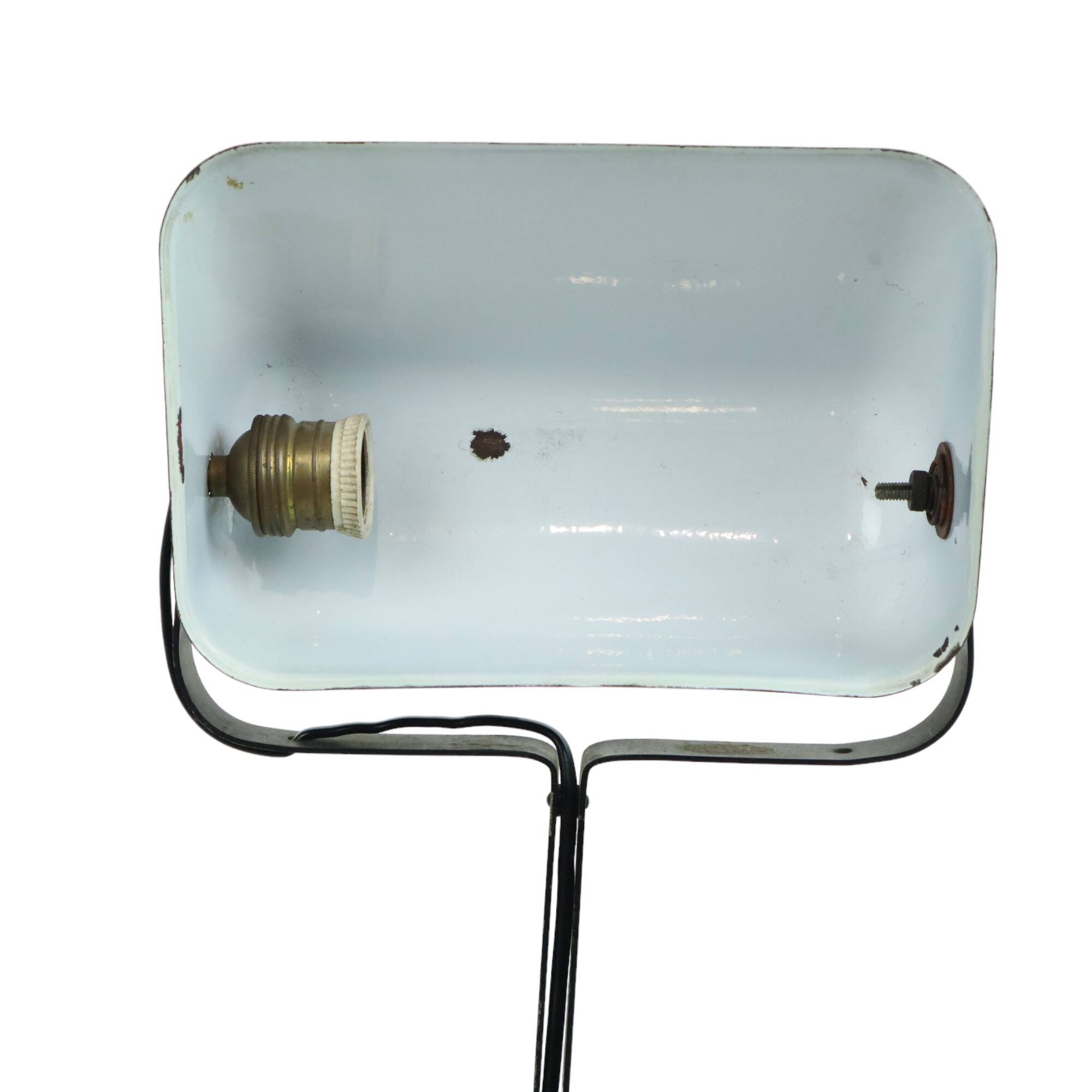 Art Deco Desk Lamp Notary Lamp Erpe Model 52 Enamel Shade Green