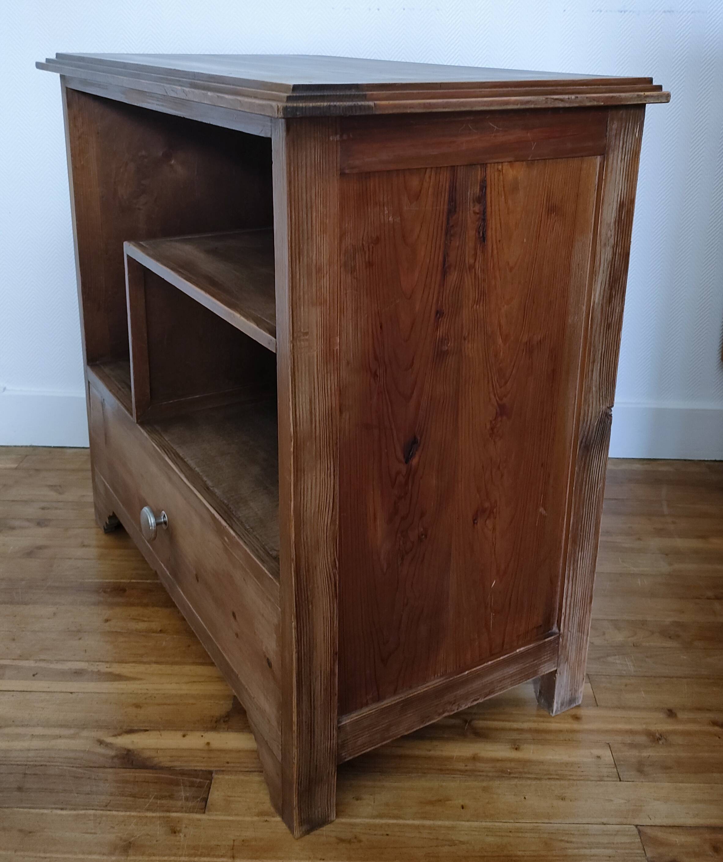 mid-20th century pine drawer shelf