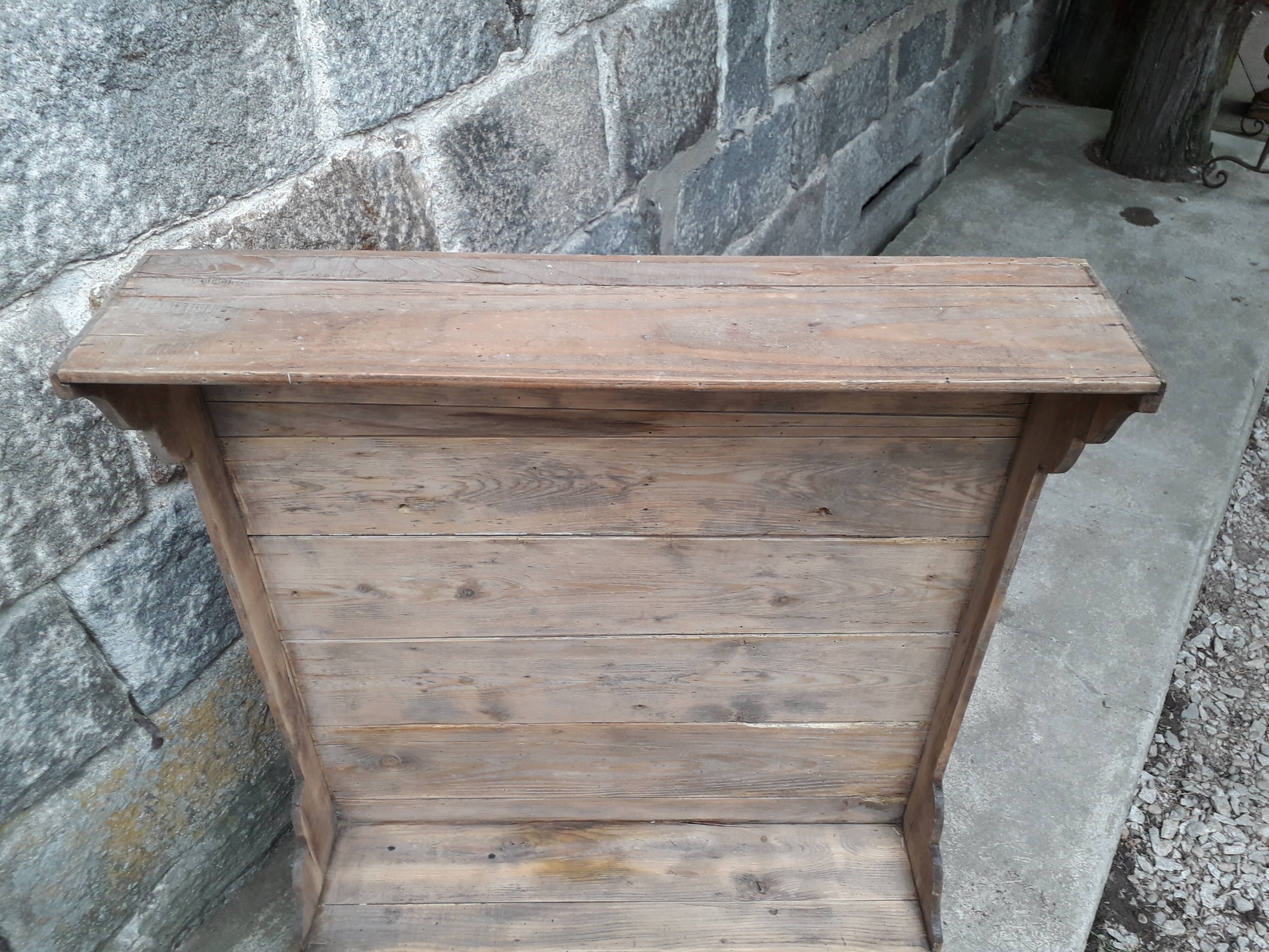 Rustic wall shelf