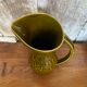 Old pitcher sarreguemines green ceramic vintage vine decor