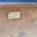 Large vintage chest old wooden trunk