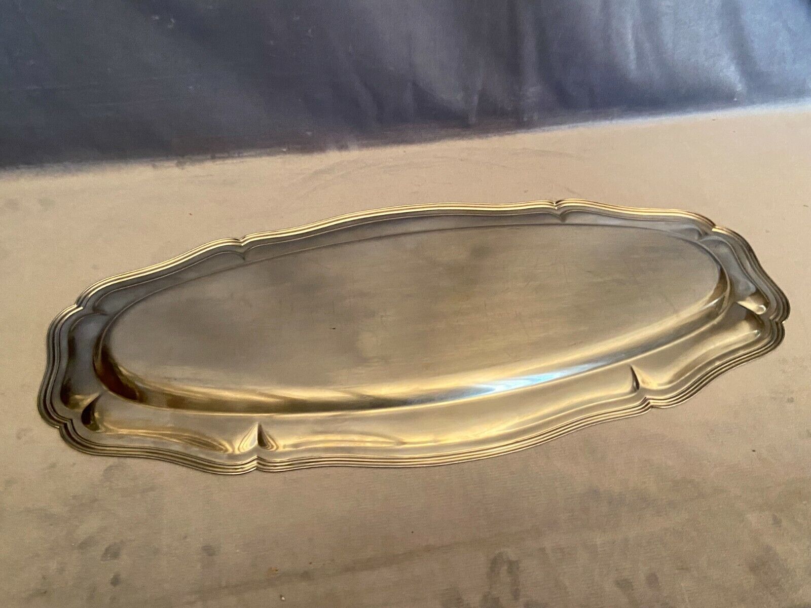 Plat à poisson inox modèle filet Louis XV 59,5 cm