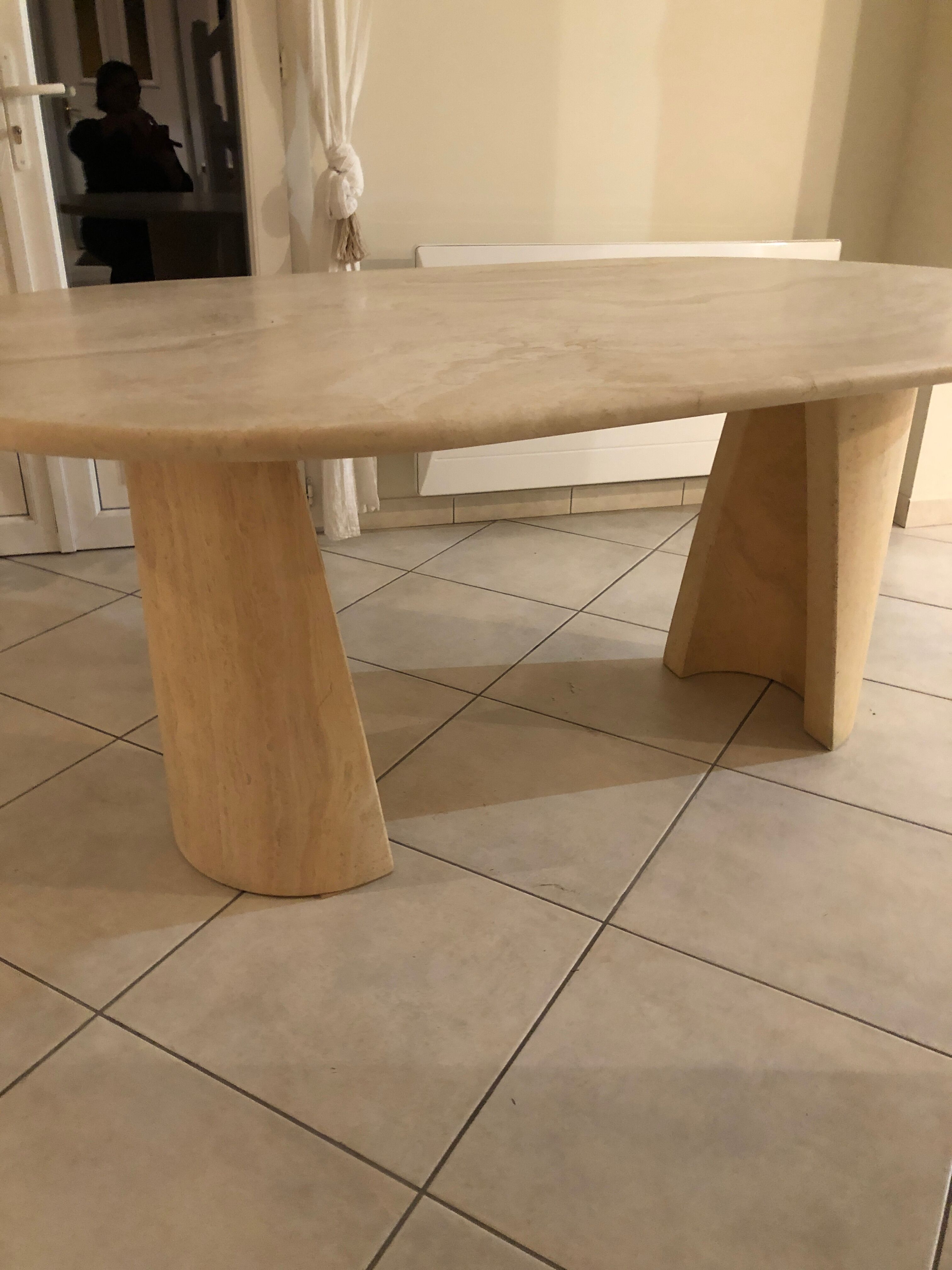 Travertine table