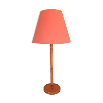 Lampe en pin verni style scandinave / vintage années 60-70