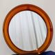 Vintage round orange plexiglass mirror Space Age 1970s