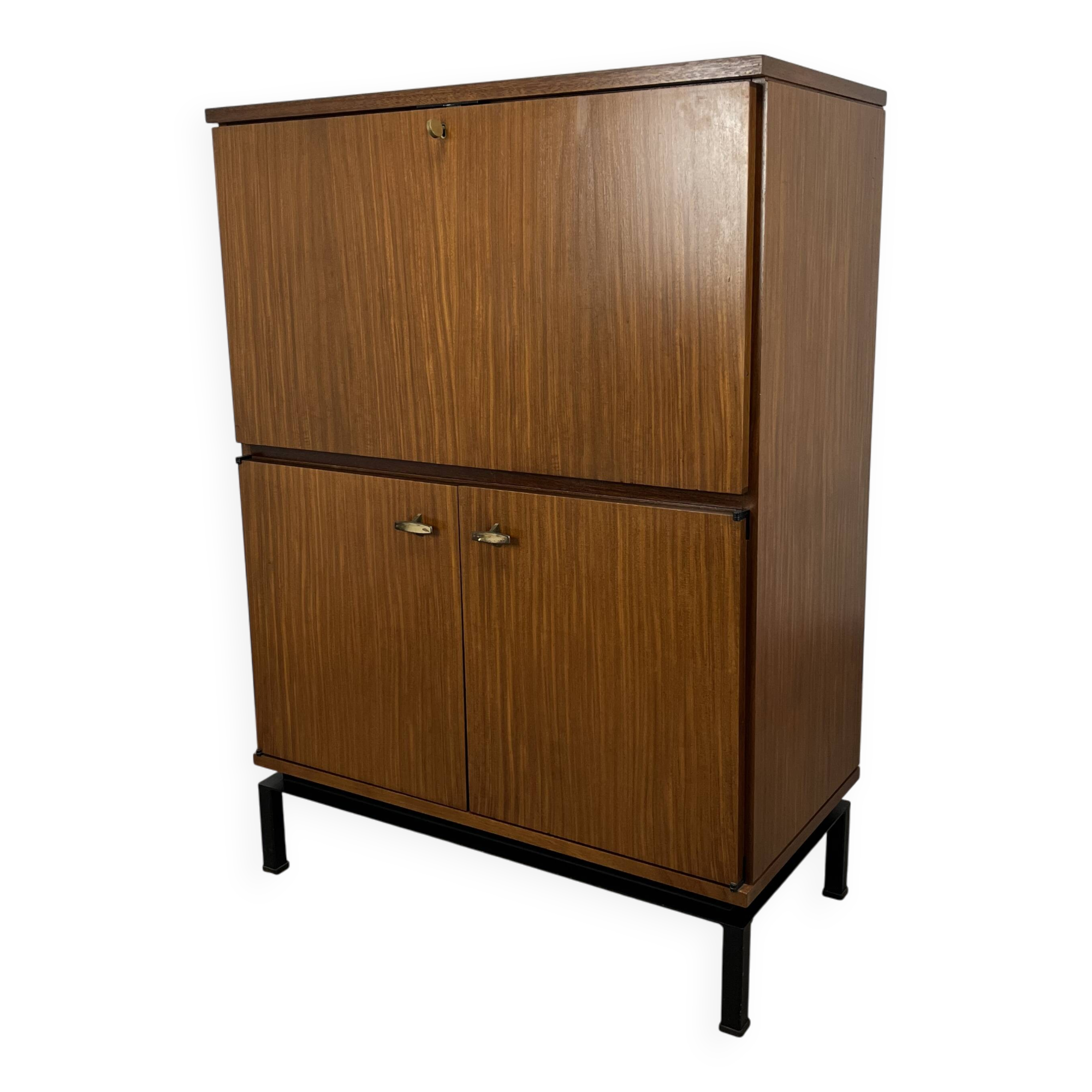 Marcel Gascoin secretary desk, reconstruction style, 1950s, for Alveole