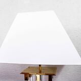 Pair of plexiglass and brass lamps, Italy 1970