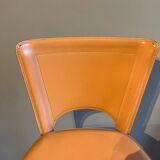 Bar stools covered in leather
