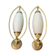 Appliques italiennes en verre opalin