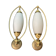 Appliques italiennes en verre opalin