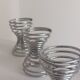 Ensemble de 5 coquetiers vintage postmodernes décor spirale style Memphis