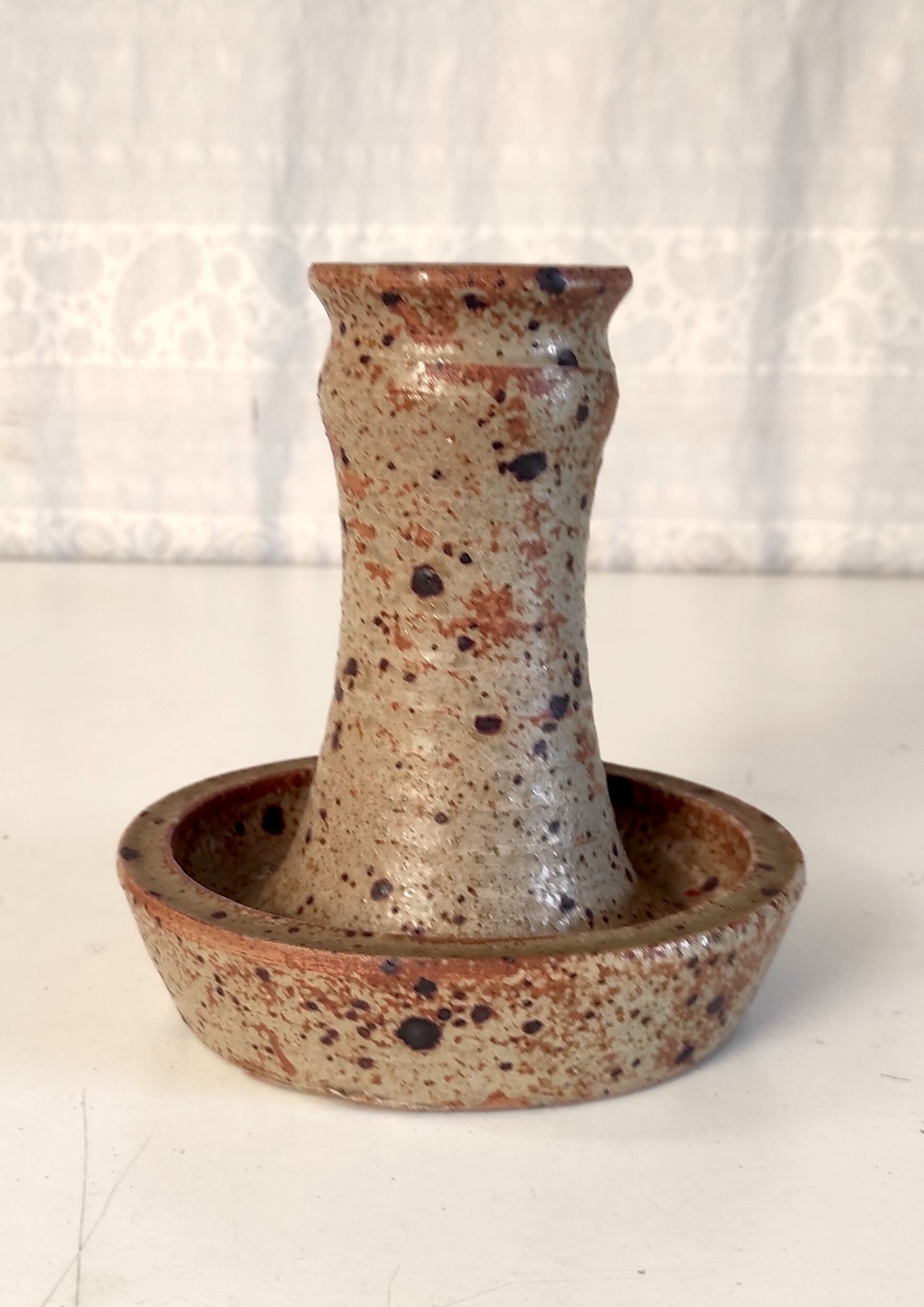 Pyrity sandstone candle holder - 60s/70s