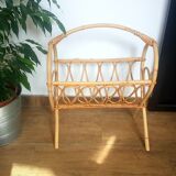 Rattan magazine holder