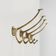 Set of 4 Adolf Loos brass art nouveau wall hooks, Vienna, Austria ca. 1910
