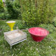 Lot de 3 jardinières en fibrociment Willy Guhl