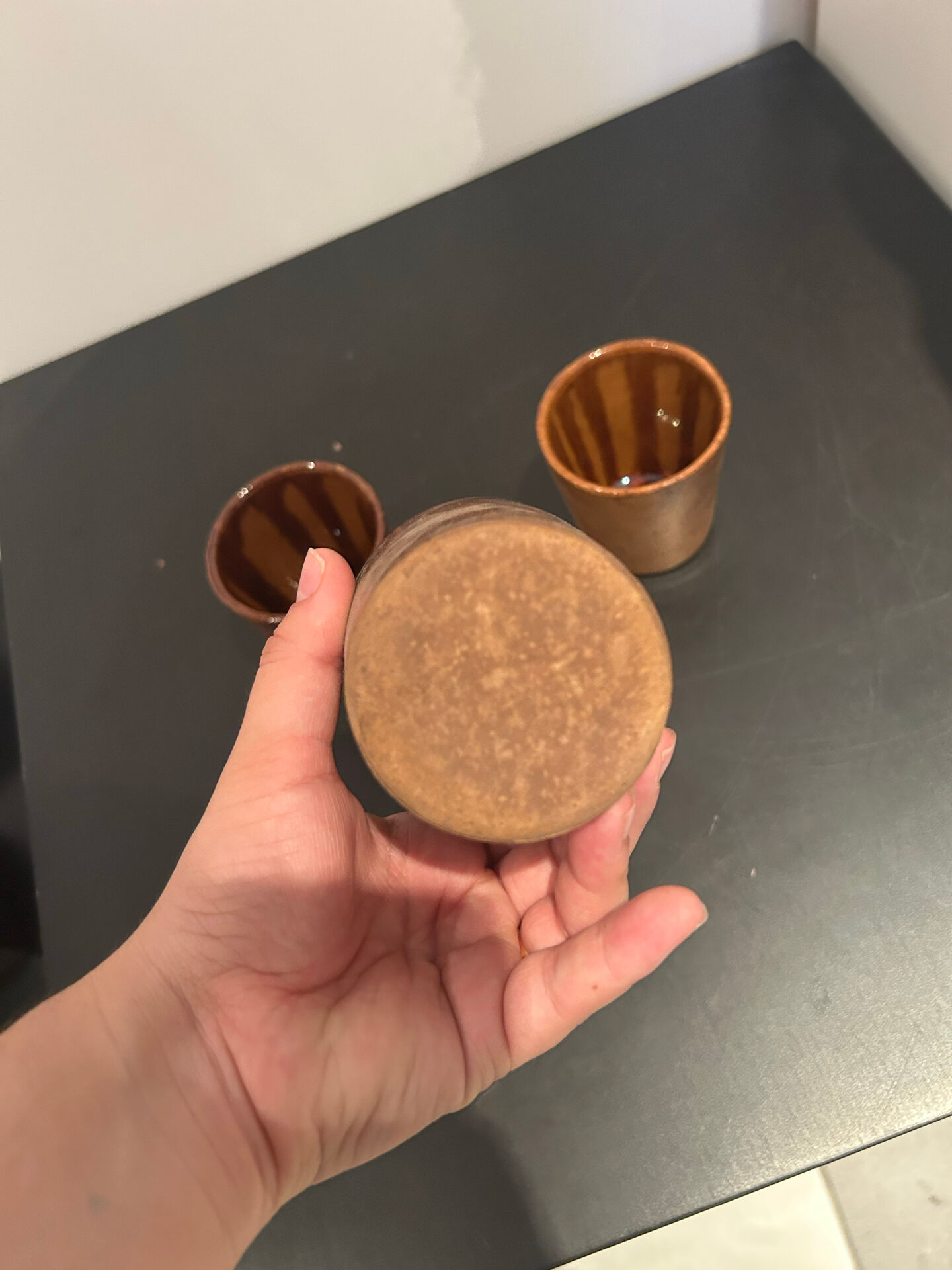 Set of 3 stoneware glasses