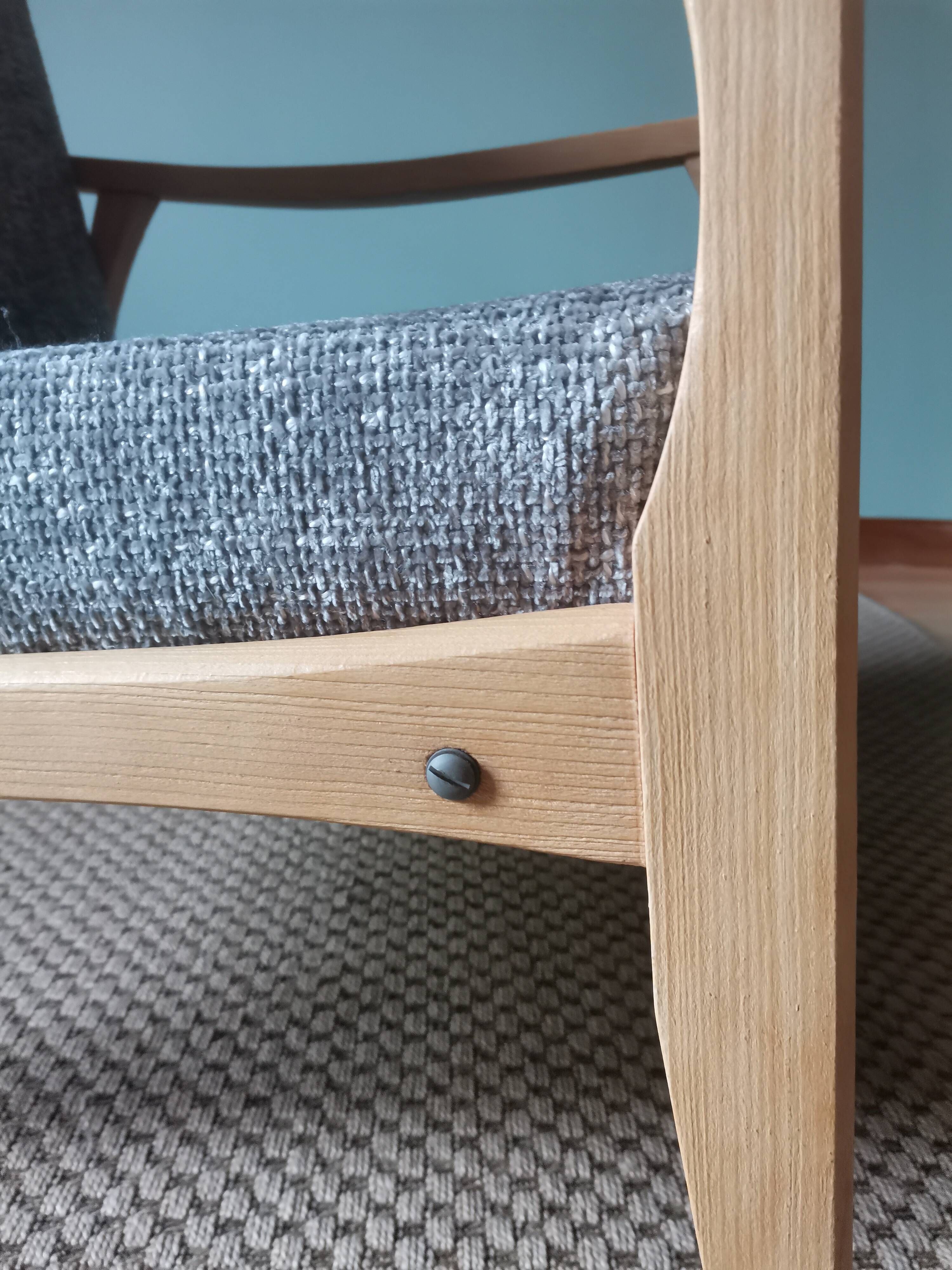 Grey Boomerang armchairs
