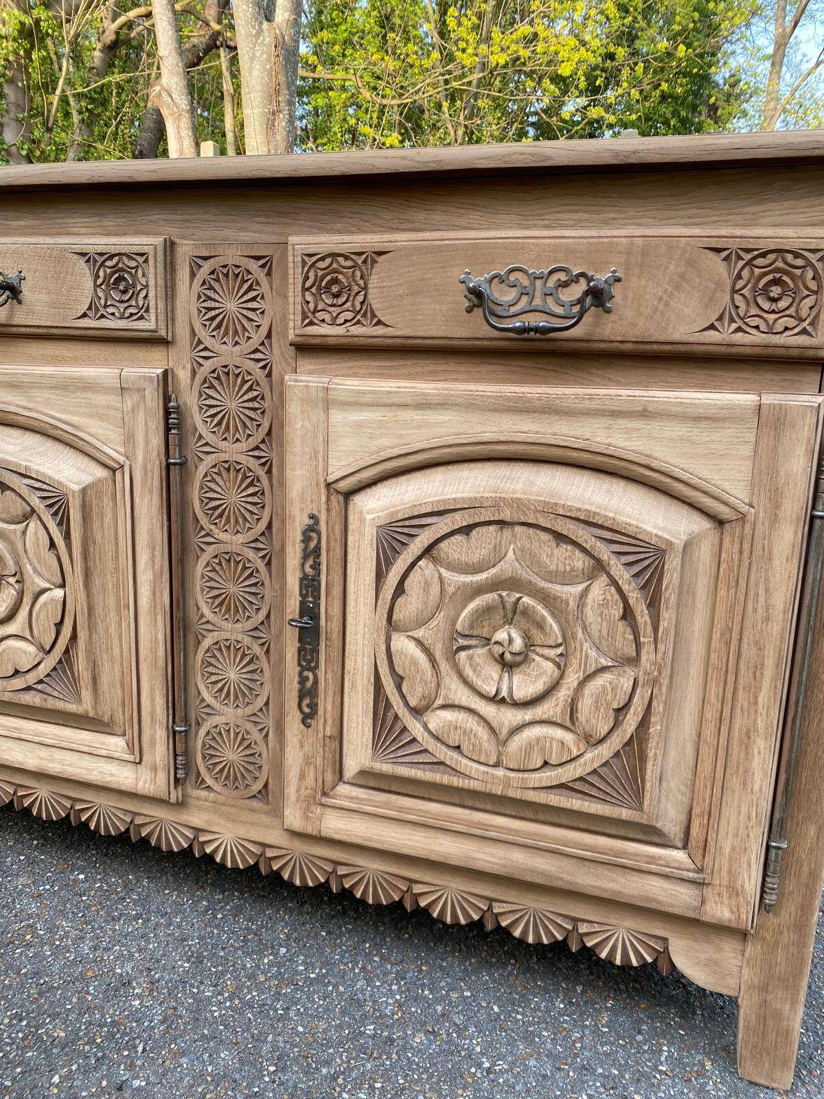 Breton buffet enfilade Art Deco 215cm 19th century