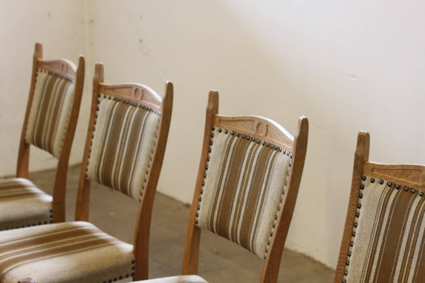 Vintage 1960s Danish Oak Dining Chairs style of Henning Kjærnulf, Denmark