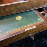 Louis-Philippe period mahogany writing desk with candlestick, 19th century