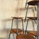 Lot de 7 tabourets tripodes vintage style industriel 1960-80’s