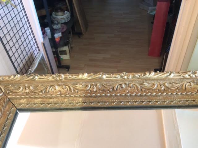 Antique wooden mirror