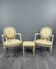 Pair of Medallion Armchairs in Louis XVI Style with Footrests, 20th Century