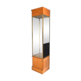 Brass and wood store window