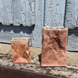 2 vases in the shape of paper bags by Tapio Wirkkala for Rosenthal