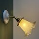 Vintage frosted glass tulip wall light