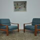 Ensemble salon en teck scandinave, années 1970, ensemble de 3